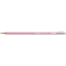 STABILO Grafitceruza radírral, HB, hatszögletű, STABILO "Swano Pastel", pink, 12db/doboz ceruza