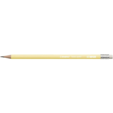 STABILO Grafitceruza radírral, HB, hatszögletű, STABILO "Swano Pastel", sárga ceruza