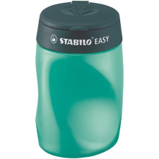 STABILO Hegyező, háromlyukú, tartályos, balkezes, STABILO "Easy", olajzöld hegyező