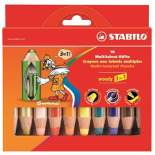 STABILO KRÉTACERUZA STABILO WOODY 3IN 1 10-ES KÉSZLET ceruza