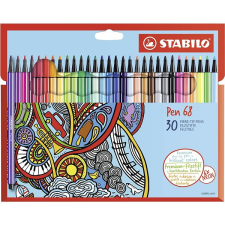 STABILO Pen 68 30 db karton tok filctoll, marker