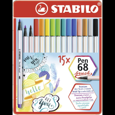  STABILO Pen 68 brush 15 db fém tok (4006381554343) filctoll, marker