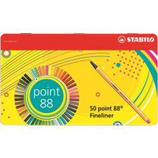 STABILO Point 88 0.4mm Tűfilc készlet 50 szín filctoll, marker