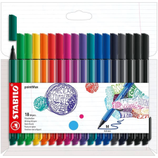 STABILO pointMax, új színek, tok, 18 db filctoll, marker
