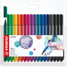 STABILO pointMax, új színek, tok, 18 db (4006381582858) filctoll, marker