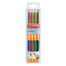 STABILO Rollertoll zselés készlet 0,5mm, STABILO PointVisco, 4 klf. szín toll