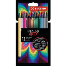 STABILO Rostirón készlet, 1 mm, STABILO "Pen 68 ARTY", 12 különbözõ szín ceruza