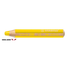 STABILO Színes ceruza, kerek, vastag, STABILO &quot;Woody 3 in 1&quot;, citrom színes ceruza