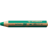 STABILO Színes ceruza, kerek, vastag, STABILO "Woody 3 in 1", sötétzöld