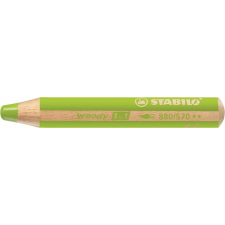 STABILO Színes ceruza, kerek, vastag, STABILO "Woody 3 in 1", világoszöld színes ceruza