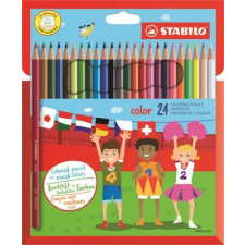 STABILO Színes ceruza készlet, hatszögletű, STABILO "Color", 24 különböző szín színes ceruza