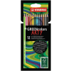 STABILO Színes ceruza készlet, hatszögletű, STABILO "GreenColors ARTY", 12 különböző szín