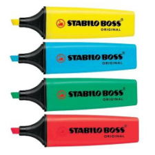 STABILO Szövegkiemelő 2-5mm vágott hegyű, STABILO BOSS 70/33 zöld filctoll, marker