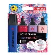 STABILO Szövegkiemelő készlet, 2-5 mm, STABILO "BOSS original NatureCOLORS Wildflowers", 4 különböző szín filctoll, marker
