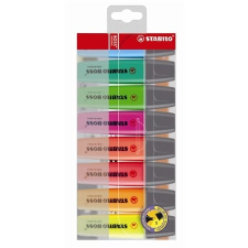 STABILO Szövegkiemelő készlet, 2-5 mm, STABILO &quot;BOSS original&quot;, 8 különböző szín filctoll, marker