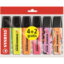 STABILO Szövegkiemelő Stabilo Boss Eco-Wallett 4+2 darabos készlet filctoll, marker