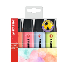 STABILO Szövegkiemelő STABILO Boss Original Pastel 1-5mm 4db-os készlet filctoll, marker