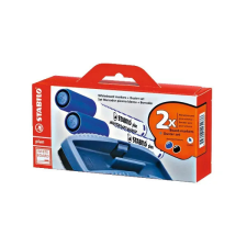 STABILO Táblamarker és törlő készlet, Stabilo 6412PM, 2 színű filctoll, marker