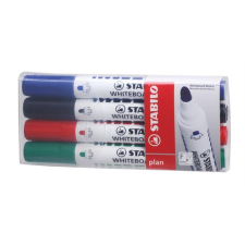 STABILO Táblamarker készlet, 2,5-3,5 mm, kúpos,  "Plan", 4 különböző szín filctoll, marker