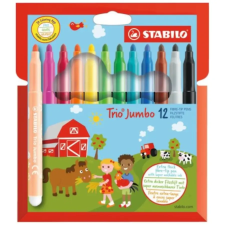 STABILO : Trio Jumbo 12db-os színes rostirón szett filctoll, marker