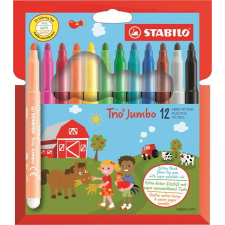 STABILO Trio Jumbo 3mm Filc készlet - 12 szín filctoll, marker