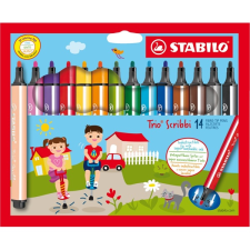 STABILO Trio Scribbi 14db-os vegyes színű filctoll készlet filctoll, marker