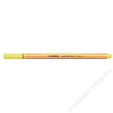 STABILO Tűfilc, 0,4 mm, STABILO Point 88, neon sárga (TST88024) filctoll, marker