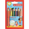 STABILO Woody 3 in 1 kerek vastag Színes ceruza készlet 6db-os