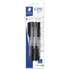 STAEDTLER 430 4 darabos Kupakos Golyóstoll készlet M - Fekete (430M9BK6D) toll
