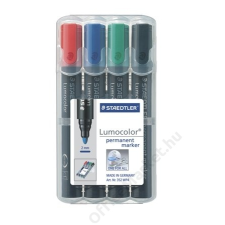 STAEDTLER Alkoholos marker készlet, 2 mm, kúpos, STAEDTLER Lumocolor 352, 4 különböző szín (TS352WP4) filctoll, marker