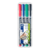 STAEDTLER Alkoholos marker készlet, OHP, 0,6 mm, STAEDTLER "Lumocolor® 318 F", 4 különböző szín