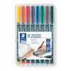  STAEDTLER Alkoholos marker készlet, OHP, 1 mm, STAEDTLER "Lumocolor® 317 M", 8 különböző szín