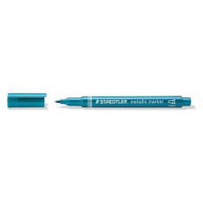 STAEDTLER Dekormarker, 1-2 mm, kúpos, STAEDTLER "8323", metálkék filctoll, marker