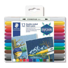 STAEDTLER Design Journey kétvégű 12 különböző színű textilmarker filctoll, marker