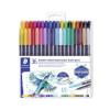  STAEDTLER Ecsetirón készlet, 0,5-0,8/1,0-6,0 mm, kétvégű, STAEDTLER "3001", 36 szín