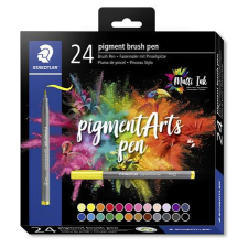 STAEDTLER Ecsetirón készlet, STAEDTLER &quot;Pigment brush 371&quot;, 24 különböző szín filctoll, marker