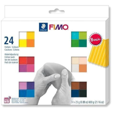 STAEDTLER Fimo Soft Colour Pack süthető gyurma készlet - 24 szín, Basic Colours készségfejlesztő
