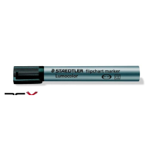 STAEDTLER Flipchart marker, 2 mm, kúpos, STAEDTLER "Lumocolor 356", fekete filctoll, marker
