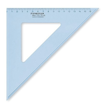  STAEDTLER Háromszög vonalzó, műanyag, 45°, 25 cm, STAEDTLER &quot;Mars 567&quot;, átlátszó kék vonalzó