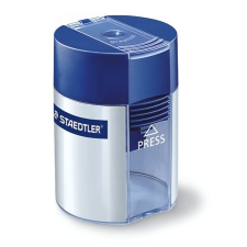 STAEDTLER Hegyező, egylyukú, tartályos, STAEDTLER  511 , kék hegyező