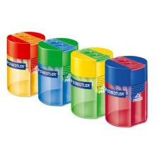 STAEDTLER Hegyező, kétlyukú, tartályos, STAEDTLER "512", vegyes színek hegyező