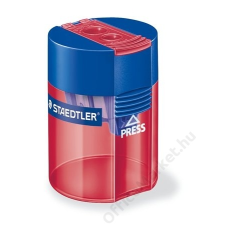 STAEDTLER Hegyező, kétlyukú, tartályos, STAEDTLER, vegyes színek (TS512006) hegyező