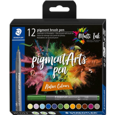 STAEDTLER Pigment brush 371 Ecsetirón készlet - Vegyes natúr színek (12 db / csomag) filctoll, marker