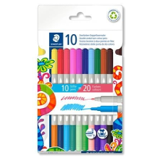 STAEDTLER Rostirón készlet, 1/3 mm, kétvégű, STAEDTLER® "3280", 20 különböző szín filctoll, marker