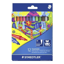 STAEDTLER Rostirón készlet, 1 mm, STAEDTLER, 12 különböző szín (TS325C12) filctoll, marker