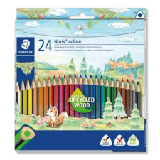 STAEDTLER Színes ceruza készlet, háromszögletű, STAEDTLER "Noris Colour 187", 24 különböző szín színes ceruza