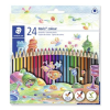 STAEDTLER Színes ceruza készlet, háromszögletű, STAEDTLER  Noris Colour , 24 különböző szín