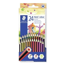 STAEDTLER Színes ceruza készlet, hatszögletû, STAEDTLER "Noris Colour 185", 24 különbözõ szín -... színes ceruza
