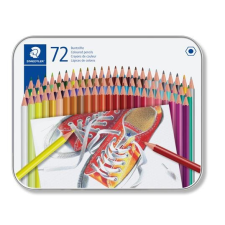 STAEDTLER Színes ceruza készlet, hatszögletű, fém dobozban, STAEDTLER  175 , 72 különböző szín színes ceruza