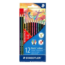 STAEDTLER Színes ceruza készlet, hatszögletű, "Noris Colour", 10+2 különböző szín színes ceruza